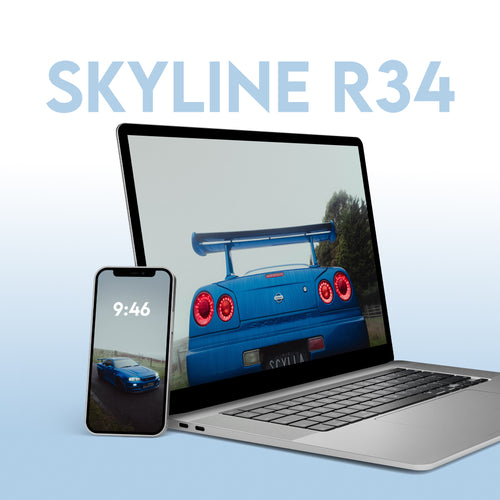Blue Skyline R34 Wallpaper Pack
